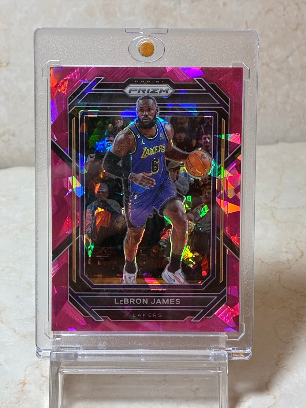 LeBron James 2022-23 Panini Pink Ice Prizm Basketball Trading Card